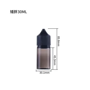 Black 30ml e-liquid bottle(short)