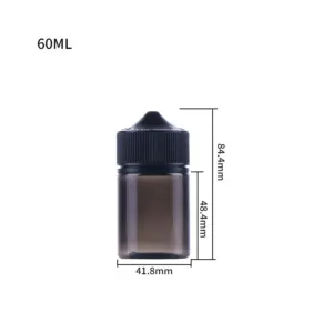 Black 60ml e-liquid bottle(short)